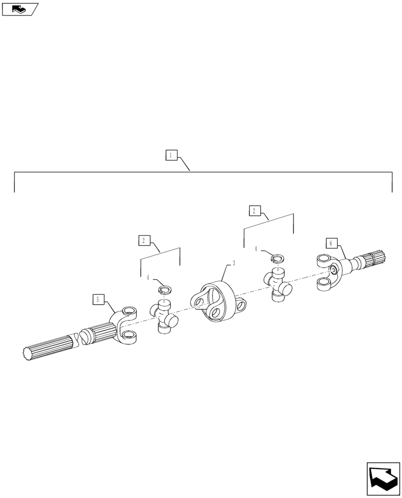 Схема запчастей Case IH PUMA 145 - (25.108.10) - VAR - 330408, 330429, 330430 - CL.4 FRONT AXLE - ARTICULATED AXLE SHAFT (25) - FRONT AXLE SYSTEM