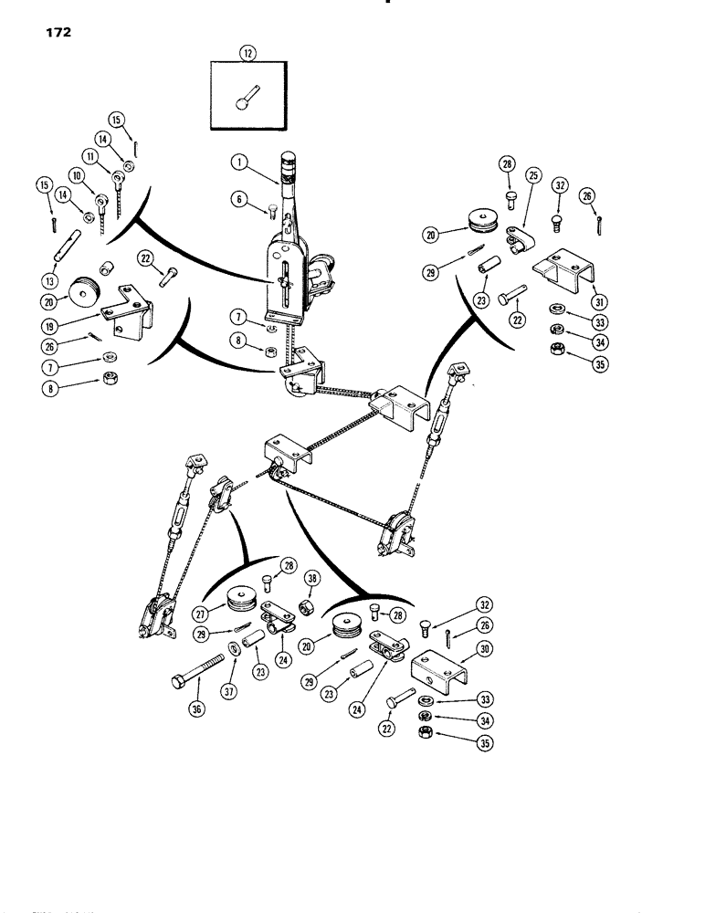 Схема запчастей Case IH 1090 - (172) - PARKING BRAKE, UPPER (06) - POWER TRAIN