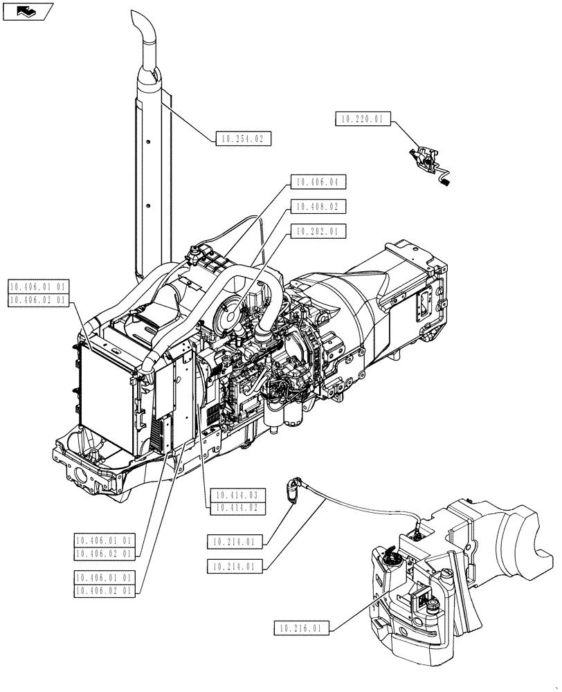 Схема запчастей Case IH PUMA 145 - (10.000.00) - PICTORIAL INDEX - ENGINE (10) - ENGINE