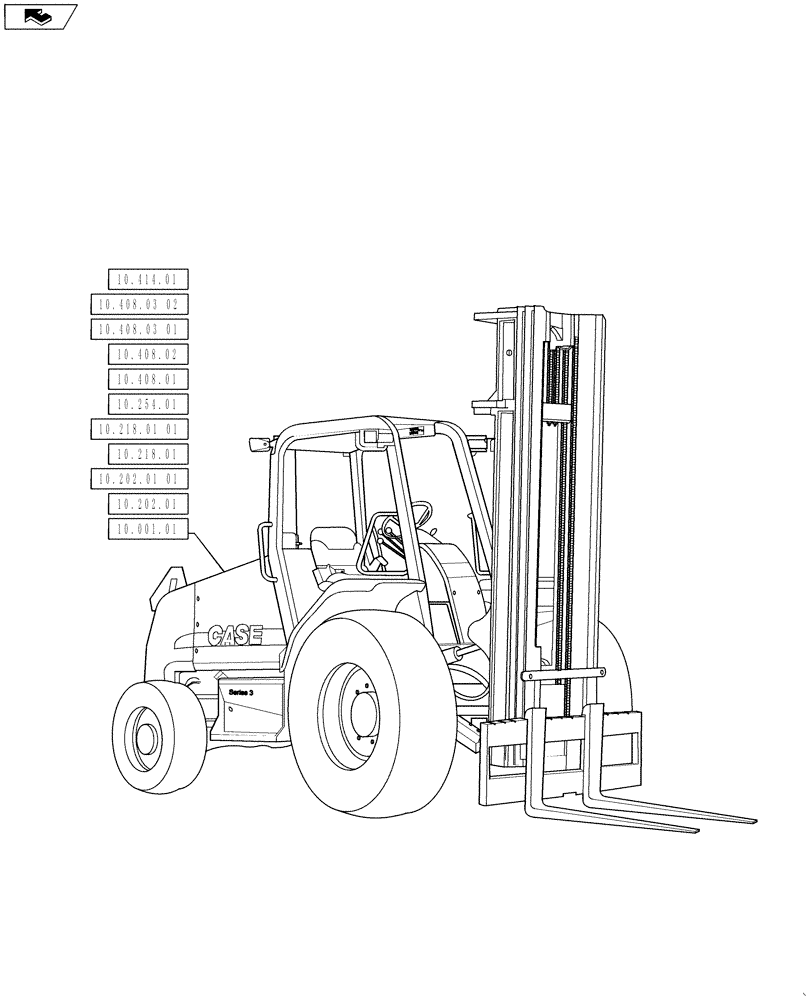 Схема запчастей Case IH 586H - (10.000.00) - PICTORIAL INDEX, ENGINE ATTACHMENTS (10) - ENGINE