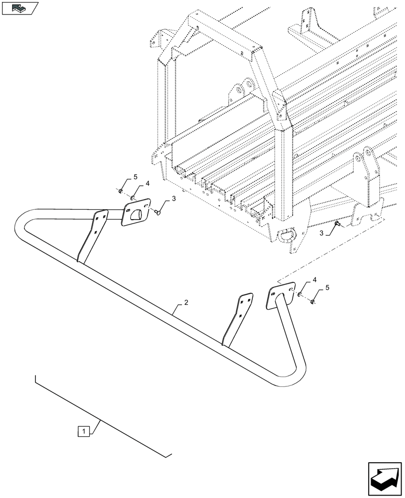 Схема запчастей Case IH LB434S - (88.090.002[01]) - DIA KIT: BUMPER - C091 (88) - ACCESSORIES