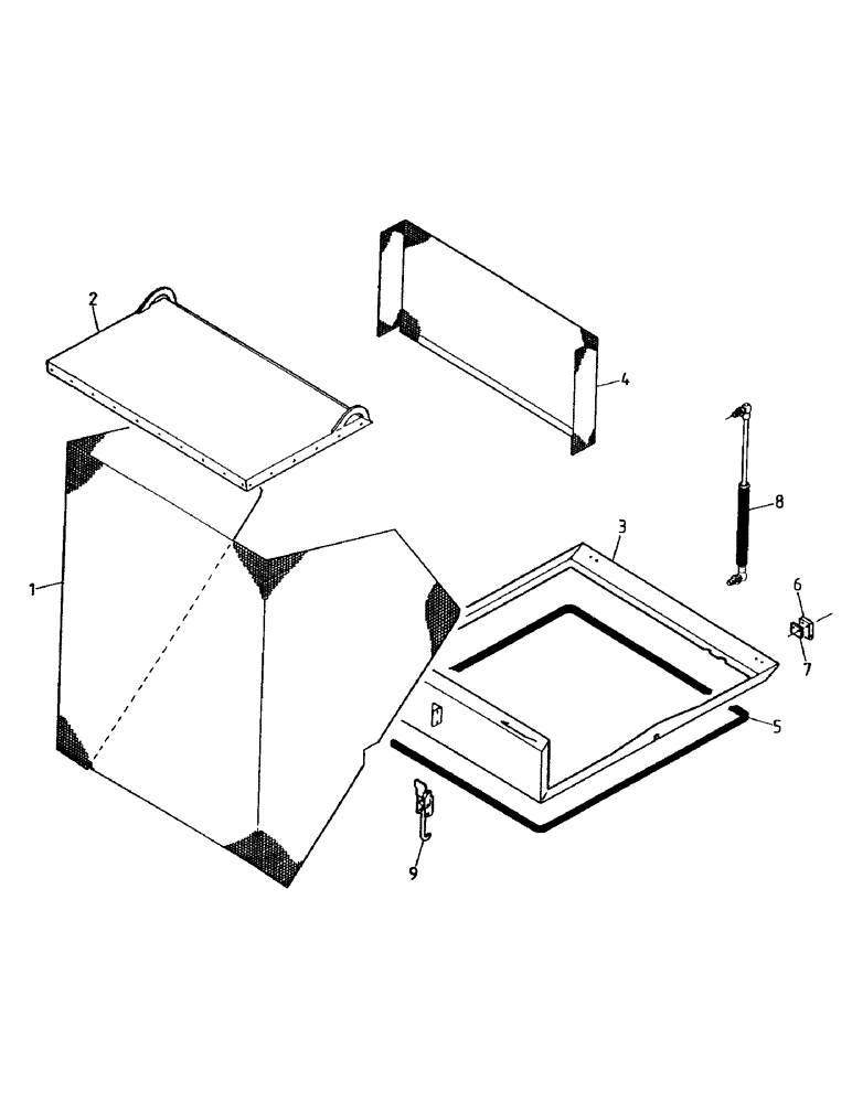 Схема запчастей Case IH 7700 - (C02-15) - REMOTE OIL COOLER SCREEN, FLORIDA OPTION Engine & Engine Attachments