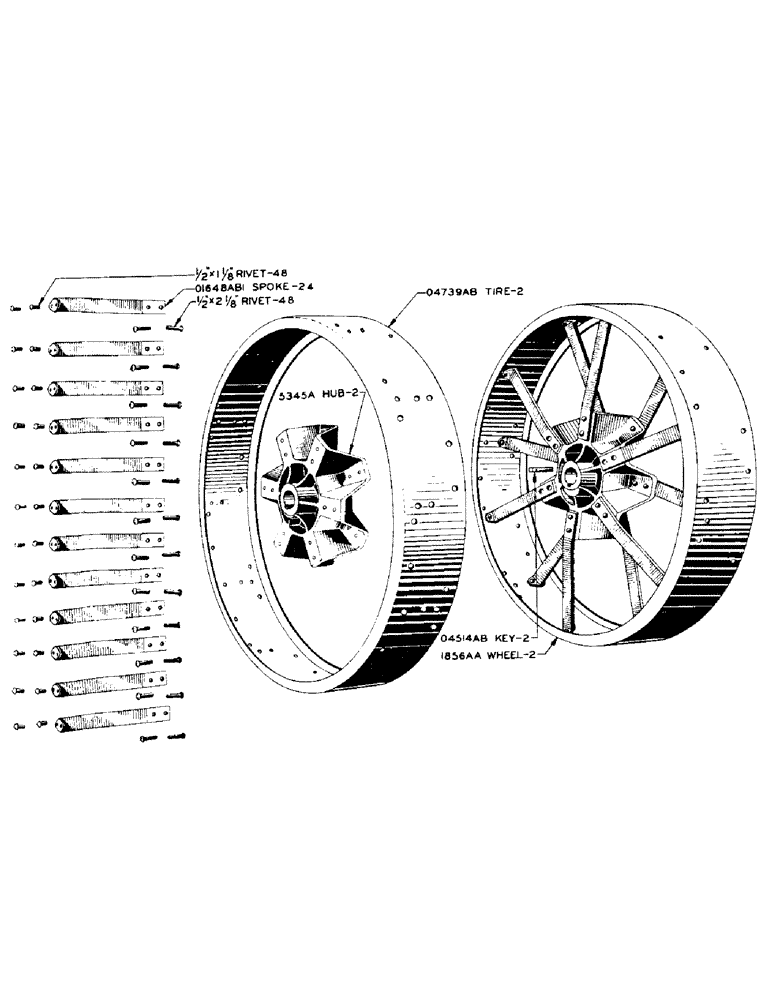 Схема запчастей Case IH SO-SERIES - (071) - REAR WHEEL, STEEL, FOR S AND SO TRACTORS (06) - POWER TRAIN