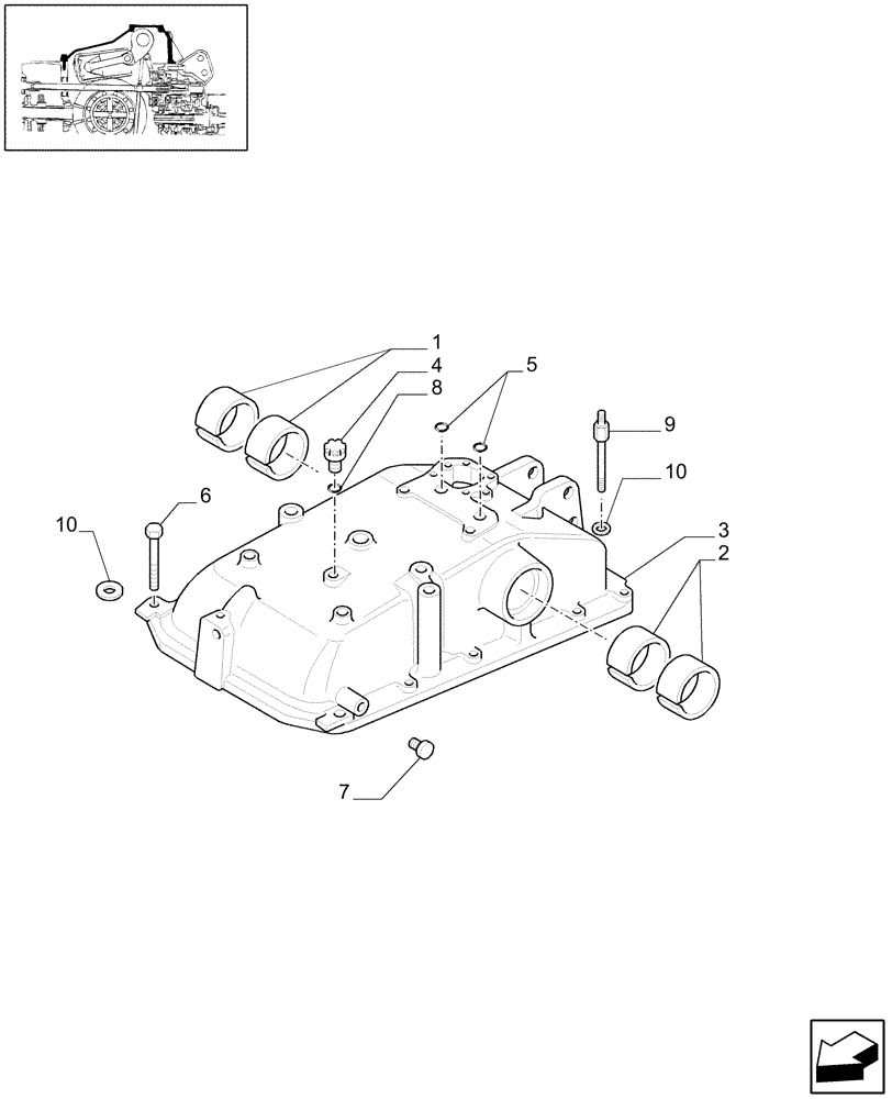 Схема запчастей Case IH JX1085C - (1.82.0) - LIFTER, HOUSING AND COVERS (07) - HYDRAULIC SYSTEM