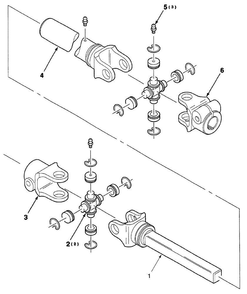 Схема запчастей Case IH 325 - (2-06) - U - JOINT ASSEMBLY (INPUT SHAFT) (58) - ATTACHMENTS/HEADERS