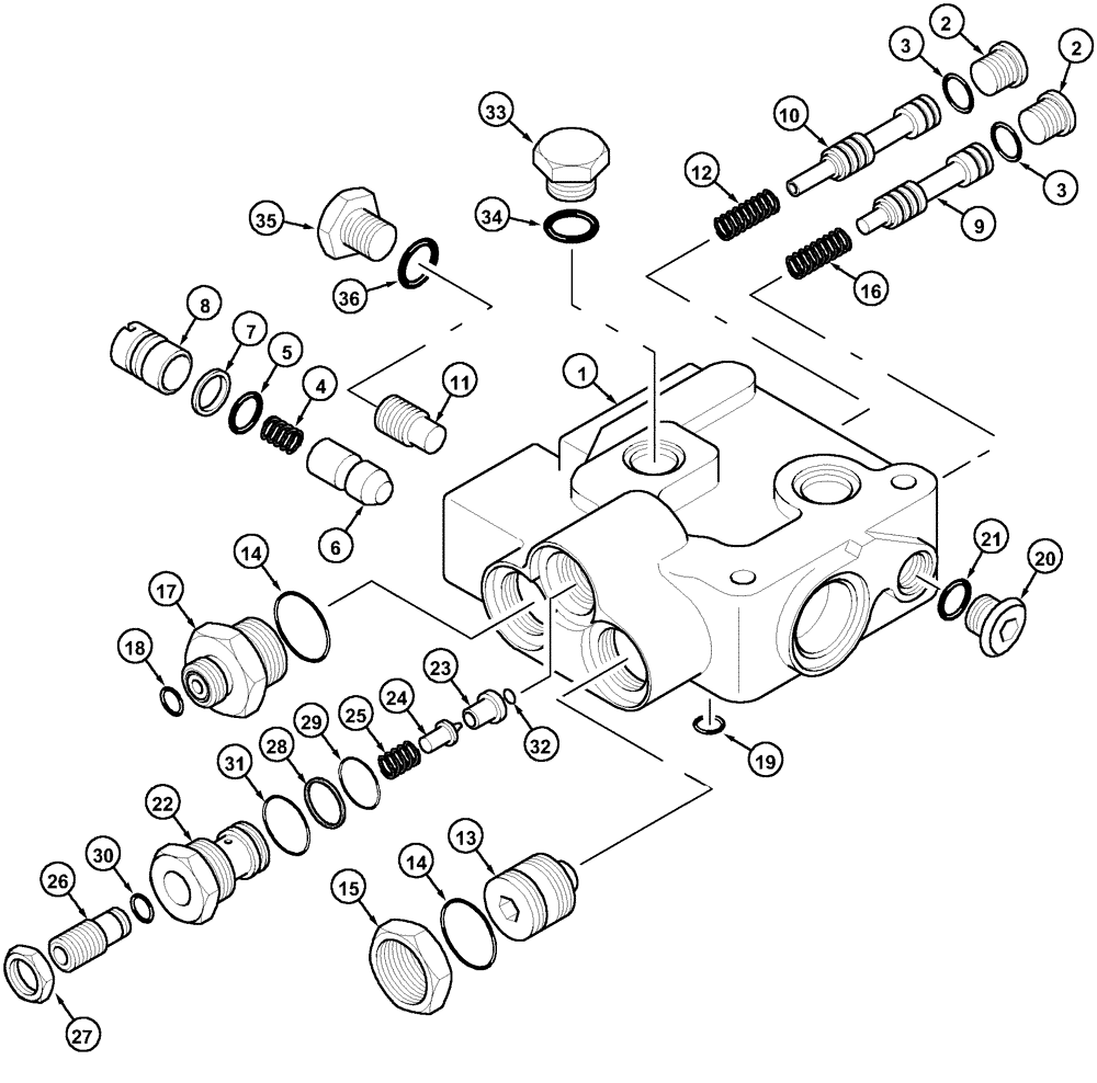 Схема запчастей Case IH MX120 - (08-04) - PRIORITY VALVE (08) - HYDRAULICS