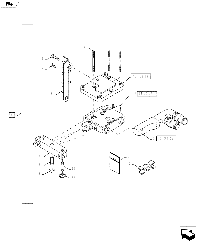 Схема запчастей Case IH PUMA 130 - (88.035.02[01]) - DIA KIT, 2 ADDITIONAL MECHANICAL CONFIGURATION REMOTES (2 TO 4) - REMOTES (88) - ACCESSORIES