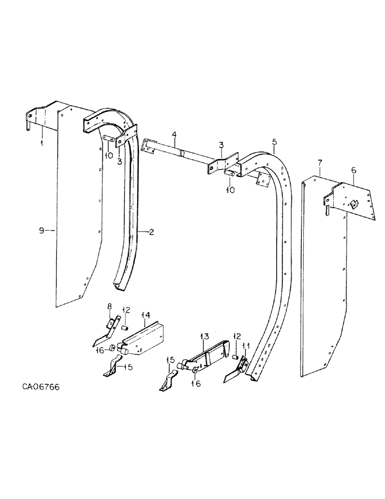 Схема запчастей Case IH 2400 - (B-07) - REAR GATE ASSEMBLY (70) - EJECTION