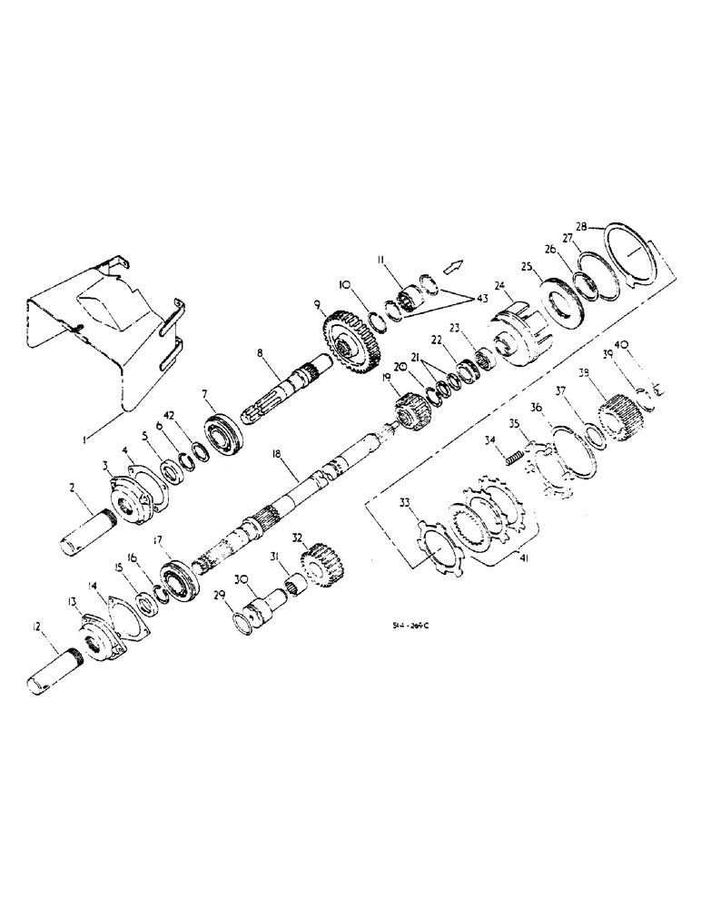 Схема запчастей Case IH 258 - (07-056) - INDEPENDENT POWER TAKE OFF, DUAL SPEED, INDEPENDENT POWER TAKE-OFF (04) - Drive Train