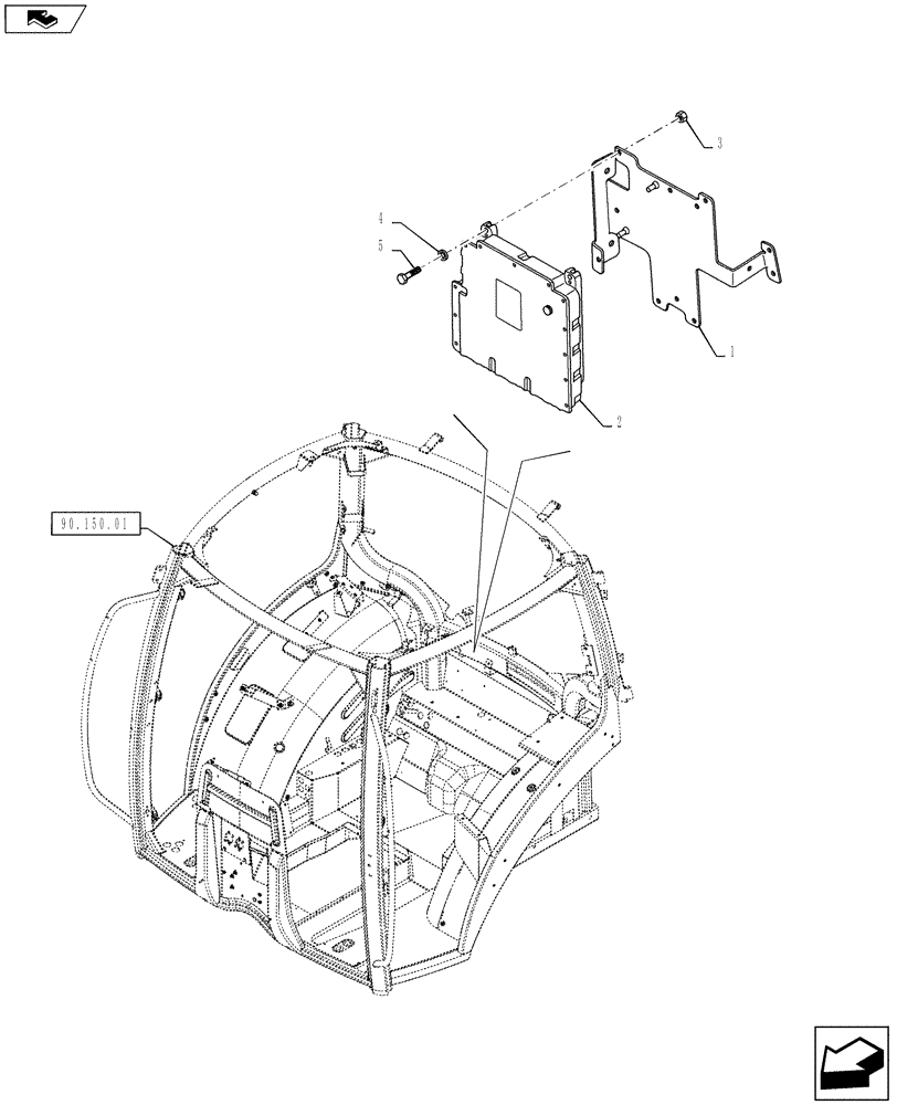 Схема запчастей Case IH PUMA 130 - (55.024.01) - TRANSMISSION - ELECTRONIC CONTROL UNITS (55) - ELECTRICAL SYSTEMS