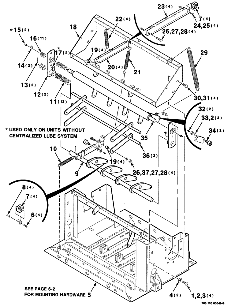 Схема запчастей Case IH 8576 - (06-006) - KNOTTER FRAME ASSEMBLY, S.N. CFH0163129 AND LATER (14) - BALE CHAMBER