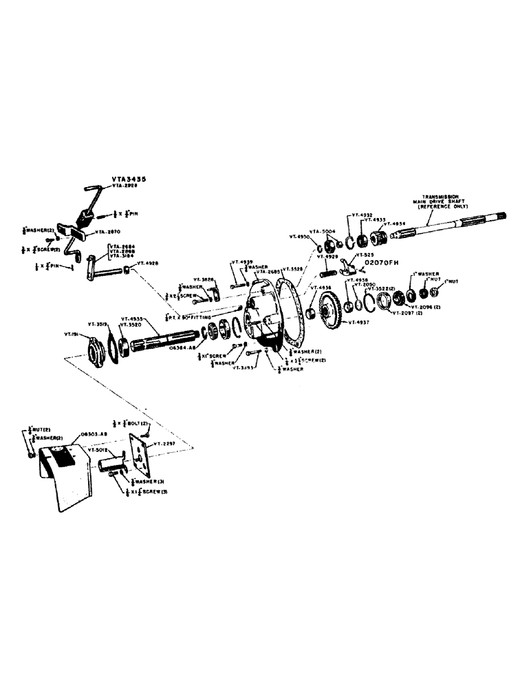 Схема запчастей Case IH VAC11-SERIES - (150) - VAH P.T.O. (06) - POWER TRAIN