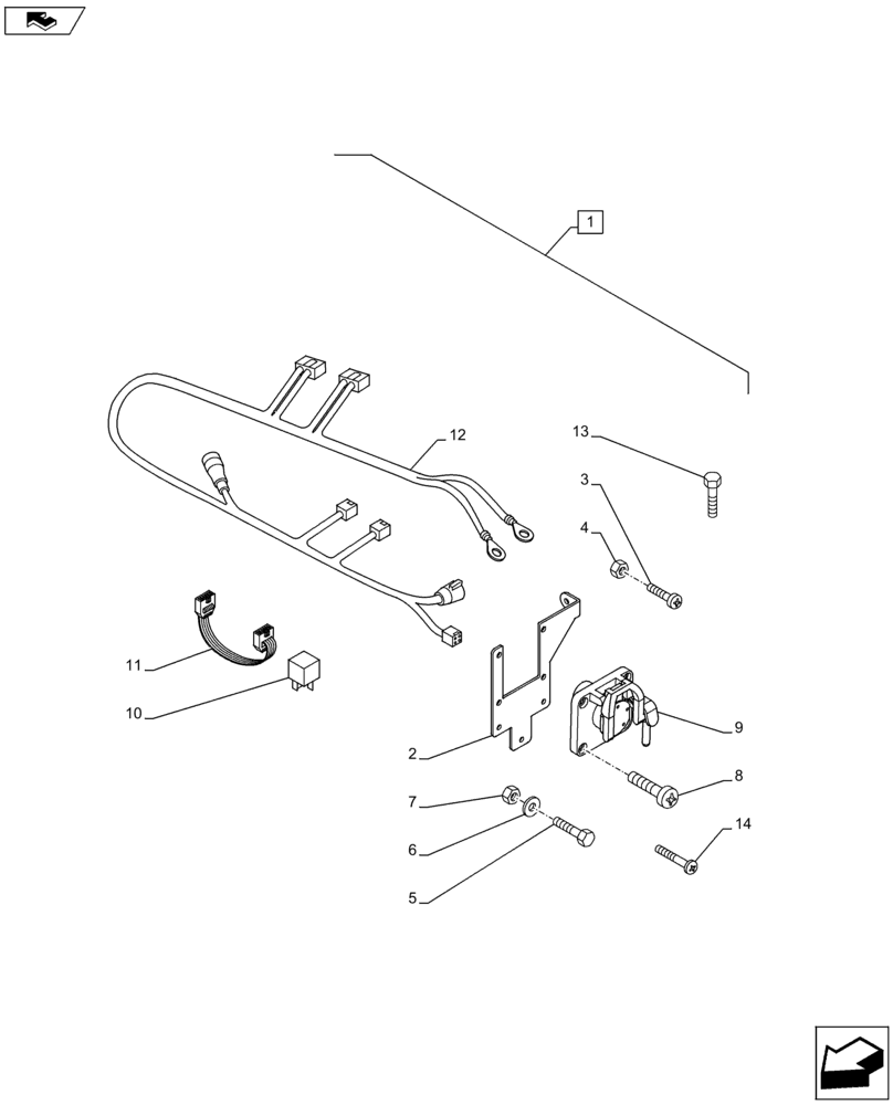 Схема запчастей Case IH PUMA 130 - (88.055.11) - DIA KIT, ISOBUS HARNESS AND SOCKET (88) - ACCESSORIES