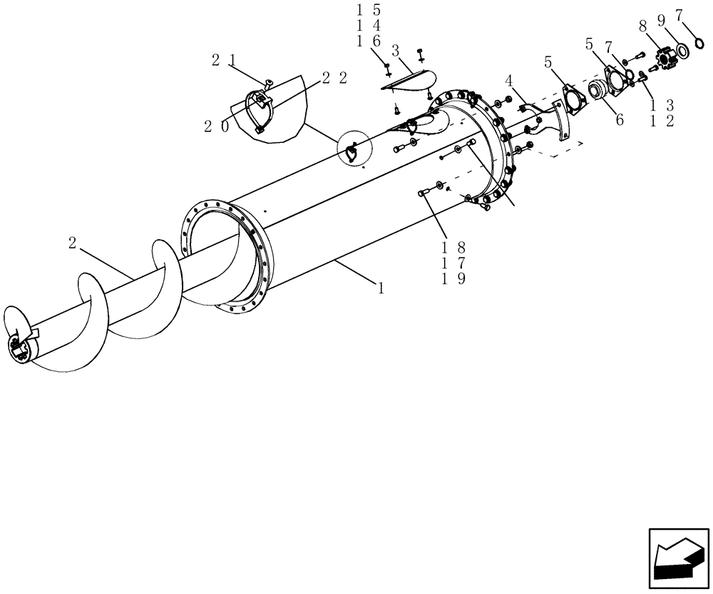 Схема запчастей Case IH 9230 - (88.080.11) - DIA KIT: AUGER UNLOADING ASSY - 44IN STD WEAR RED (88) - ACCESSORIES