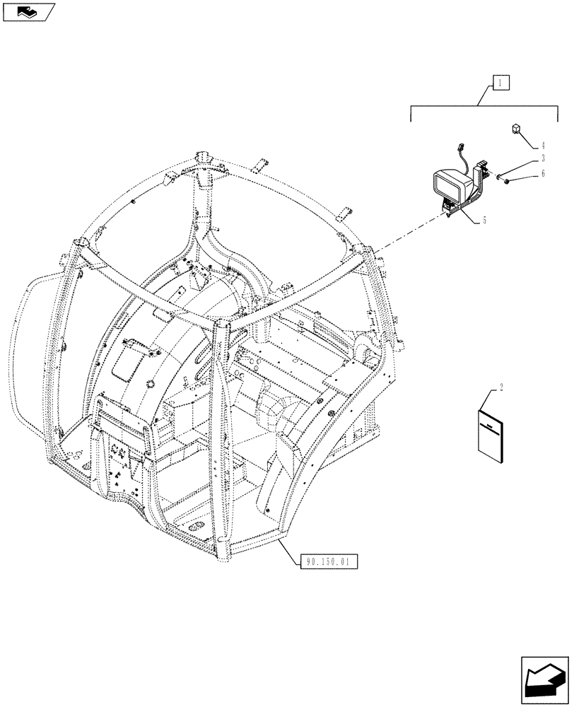 Схема запчастей Case IH PUMA 130 - (88.055.07) - DIA KIT, ADDITIONAL WORKLAMPS FOR "C" PILLAR (88) - ACCESSORIES