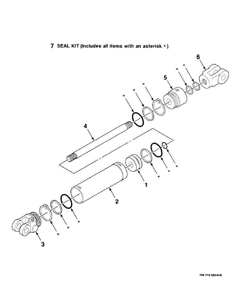 Схема запчастей Case IH 8315 - (8-10) - HYDRAULIC CYLINDER ASSEMBLY, HEADER LIFT, MASTER, 700712022 HYDR. CYLD. COMPLETE,3" BORE X 8" STROKE (08) - HYDRAULICS