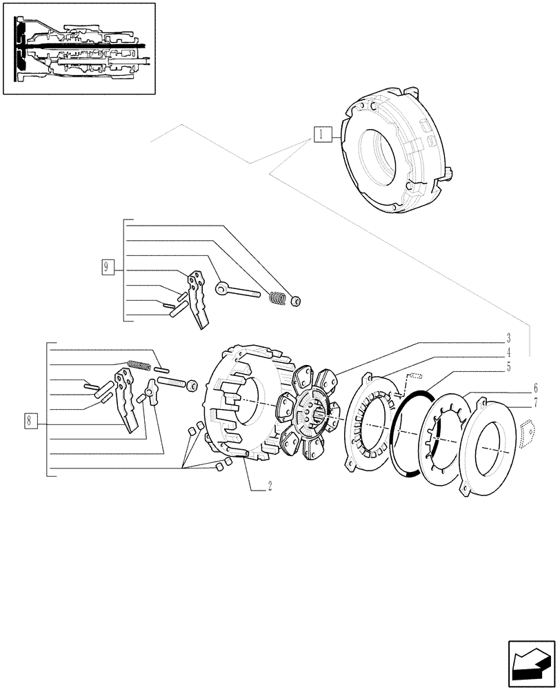 Схема запчастей Case IH JX90 - (1.25.0/01C) - CLUTCH - BREAKDOWN (03) - TRANSMISSION