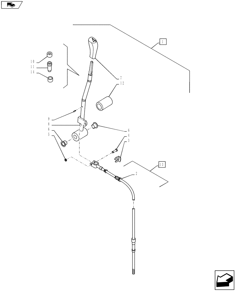 Схема запчастей Case IH PUMA 130 - (88.035.01[02]) - DIA KIT, ADDITIONAL MECHANICAL CONFIGURATION REMOTES (3 TO 4) - LEVER (88) - ACCESSORIES