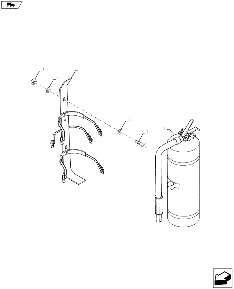 Схема запчастей Case IH 7230 - (88.005.02[01]) - DIA KIT: FIRE EXTINGUISHER, EU ONLY (88) - ACCESSORIES