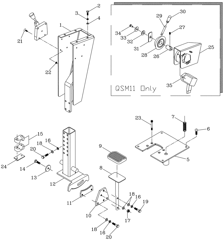 Схема запчастей Case IH 7700 - (A11[07]) - TRACTION CONTROL PEDESTAL {7700} Mainframe & Functioning Components