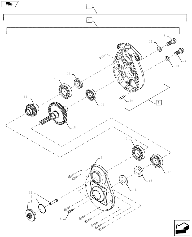 Схема запчастей Case IH PUMA 130 - (88.031.01[07]) - DIA KIT, FRONT POWER TAKE-OFF - GEARBOX - BREAKDOWN (88) - ACCESSORIES