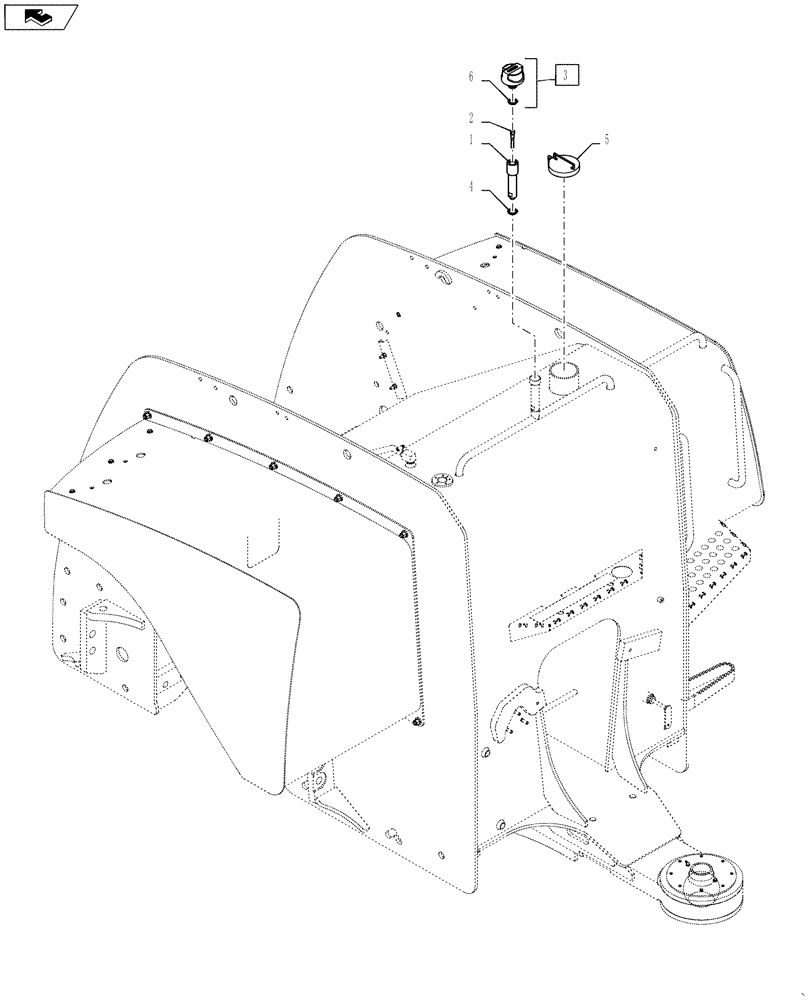 Схема запчастей Case IH STEIGER 400 - (10.216.BB[02]) - FUEL TANK CAP AND BREATHER - EUROPE (10) - ENGINE