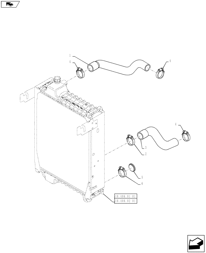 Схема запчастей Case IH PUMA 160 - (10.400.02[01]) - RADIATOR HOSES - C7157 (10) - ENGINE