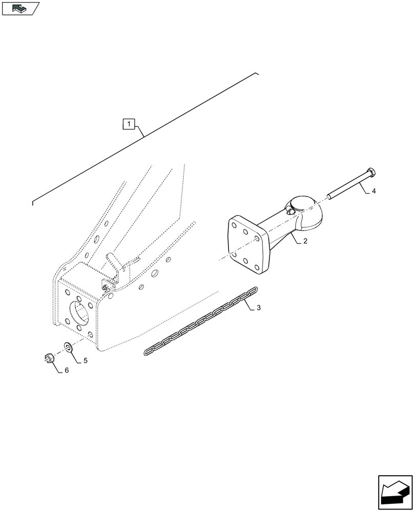 Схема запчастей Case IH LB334S - (88.039.005[01]) - DIA KIT: K80 SPOON-TYPE HITCH KIT (88) - ACCESSORIES