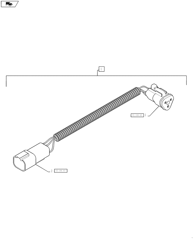 Схема запчастей Case IH 610 - (55.100.05) - CAN BUSS ADAPTOR HARNESS (55) - ELECTRICAL SYSTEMS