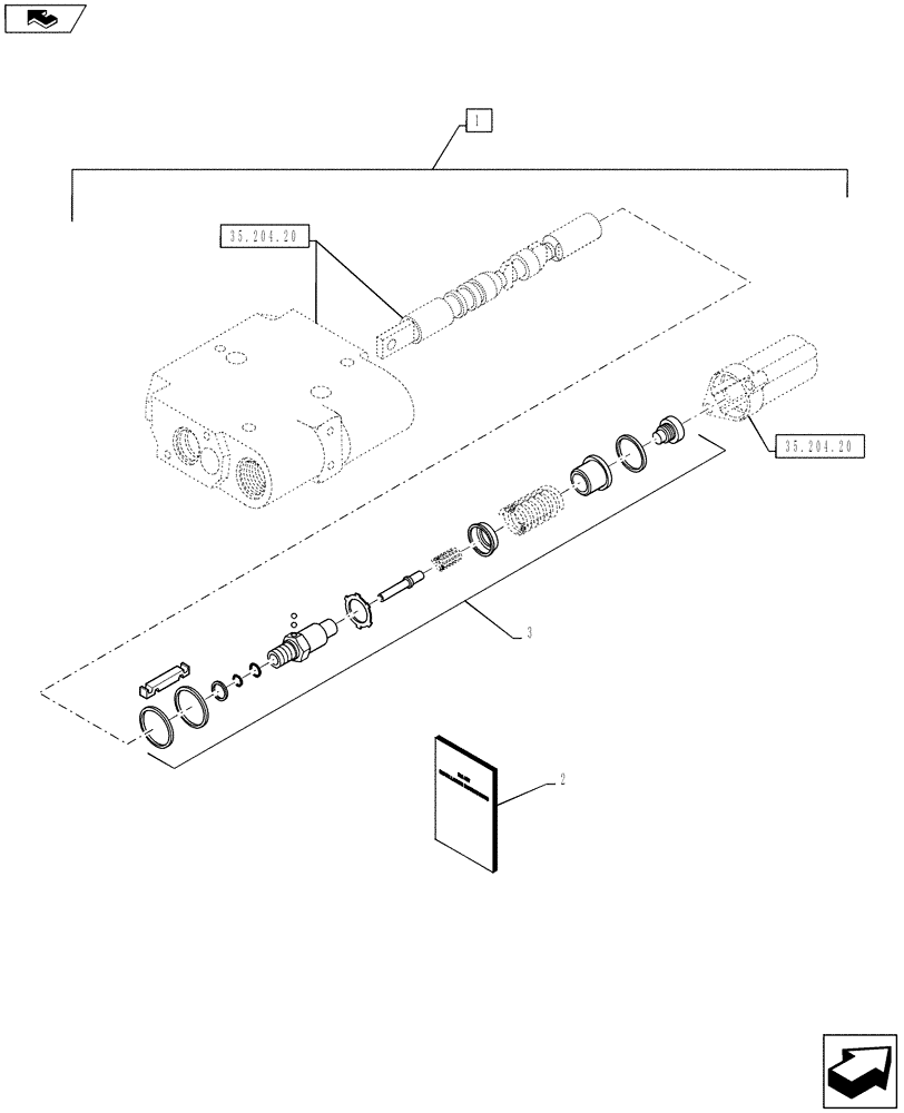 Схема запчастей Case IH PUMA 130 - (88.035.06) - DIA KIT, ZERO DETENT KIT (WITH FLOAT) FOR SINGLE RCV SPOOL (88) - ACCESSORIES