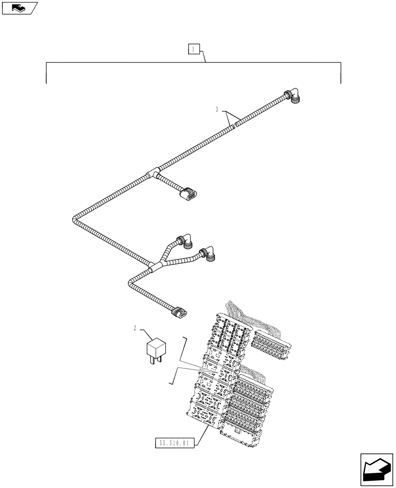 Схема запчастей Case IH PUMA 130 - (88.033.03[11]) - DIA KIT, PNEUMATIC TRAILER BRAKE ITALY - HARNESS (88) - ACCESSORIES