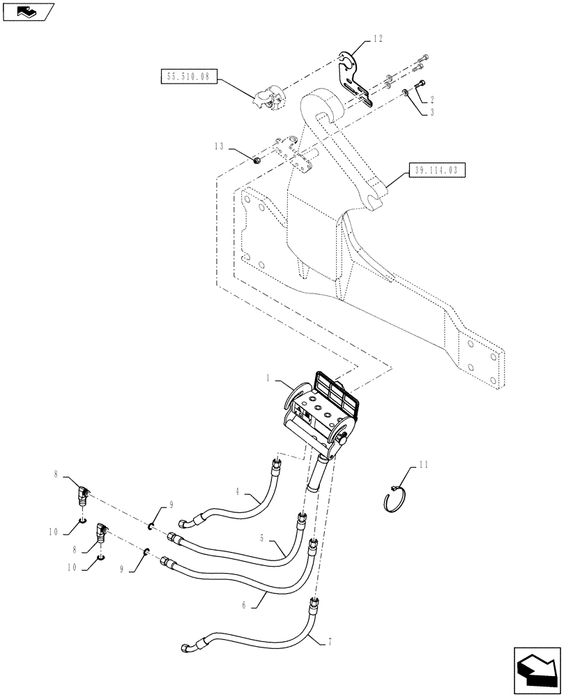 Схема запчастей Case IH PUMA 160 - (35.724.02) - VAR - 334821, 743702 - EUROPEAN LOADER READY FOR FRONT HPL - FAST-FITTING CONNECTION AND PIPES (35) - HYDRAULIC SYSTEMS