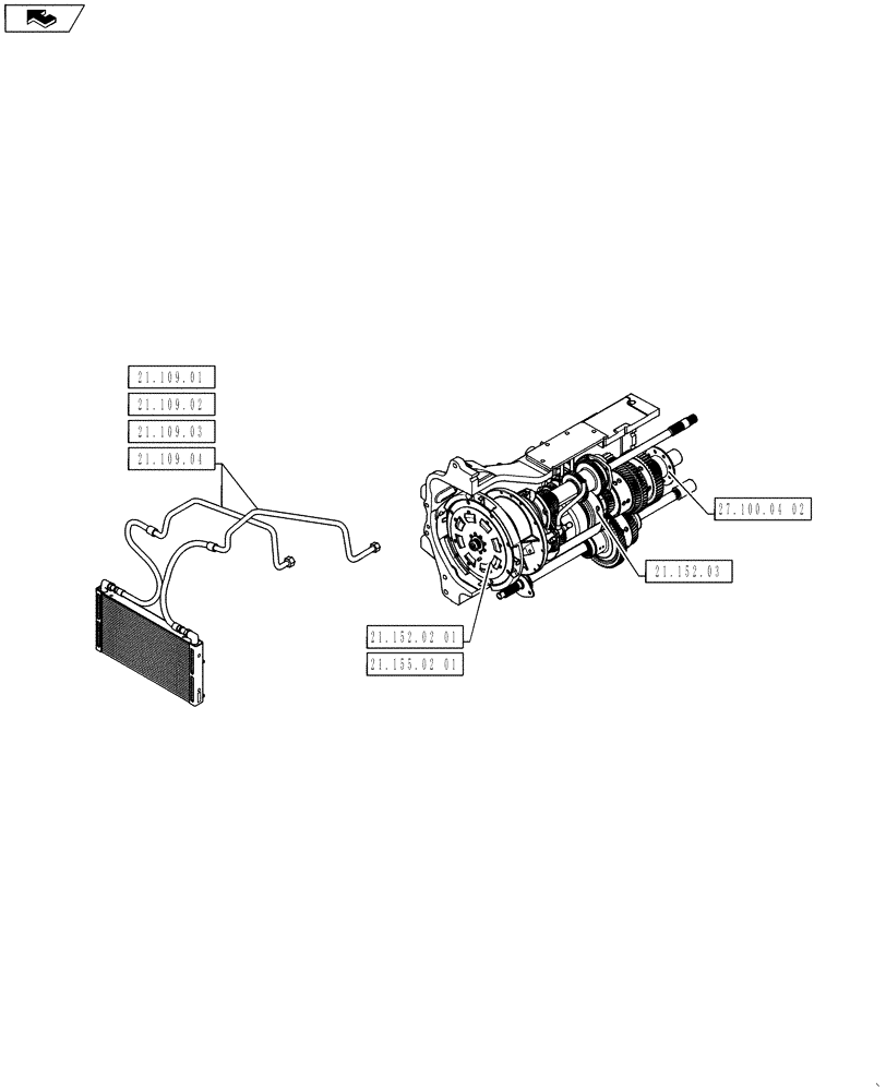 Схема запчастей Case IH PUMA 160 - (21.000.00[01]) - PICTORIAL INDEX - TRANSMISSION (21) - TRANSMISSION