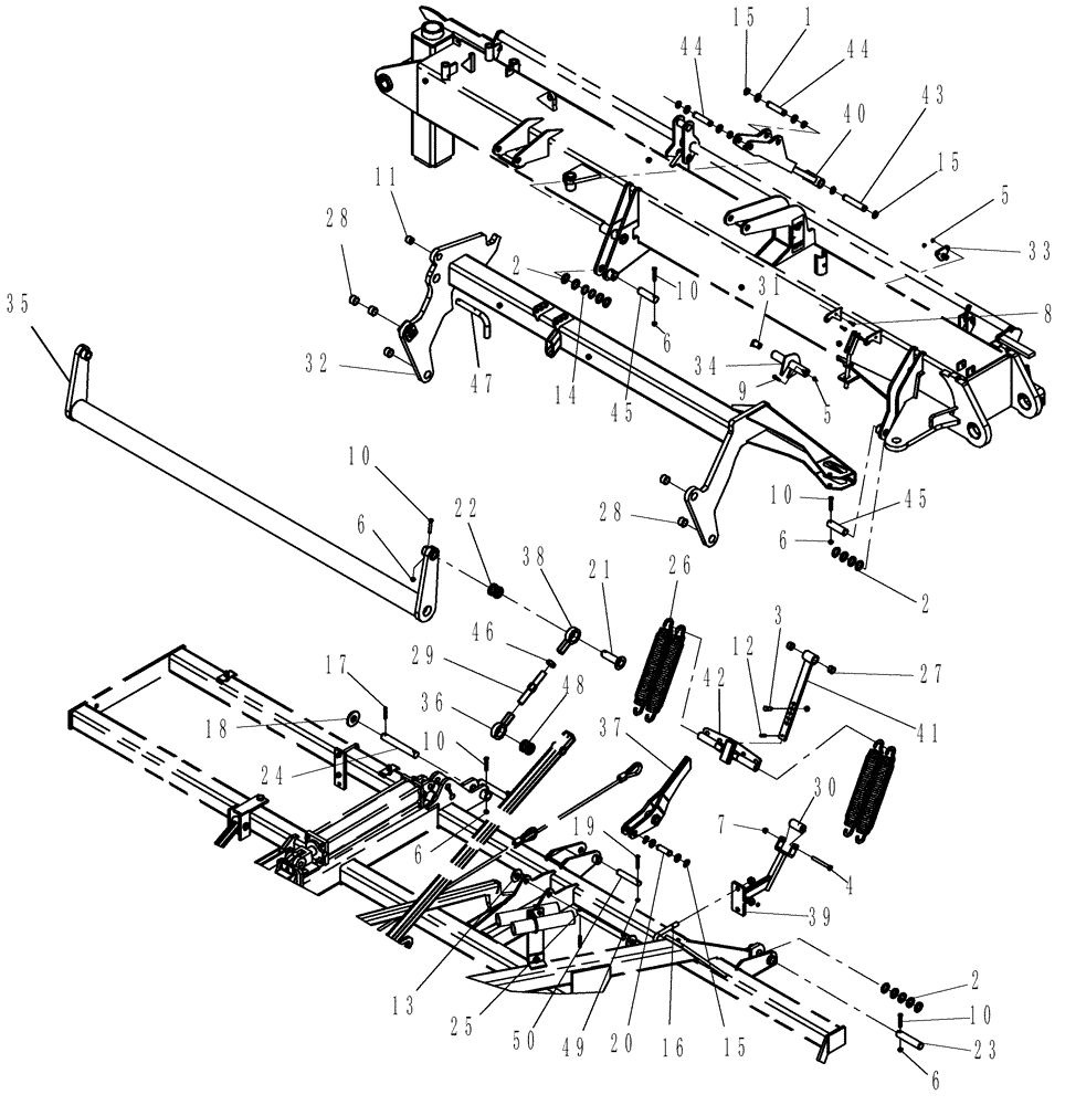 Схема запчастей Case IH 700 - (39.100.10) - FRAME, INNER WING BOOM (39) - FRAMES AND BALLASTING