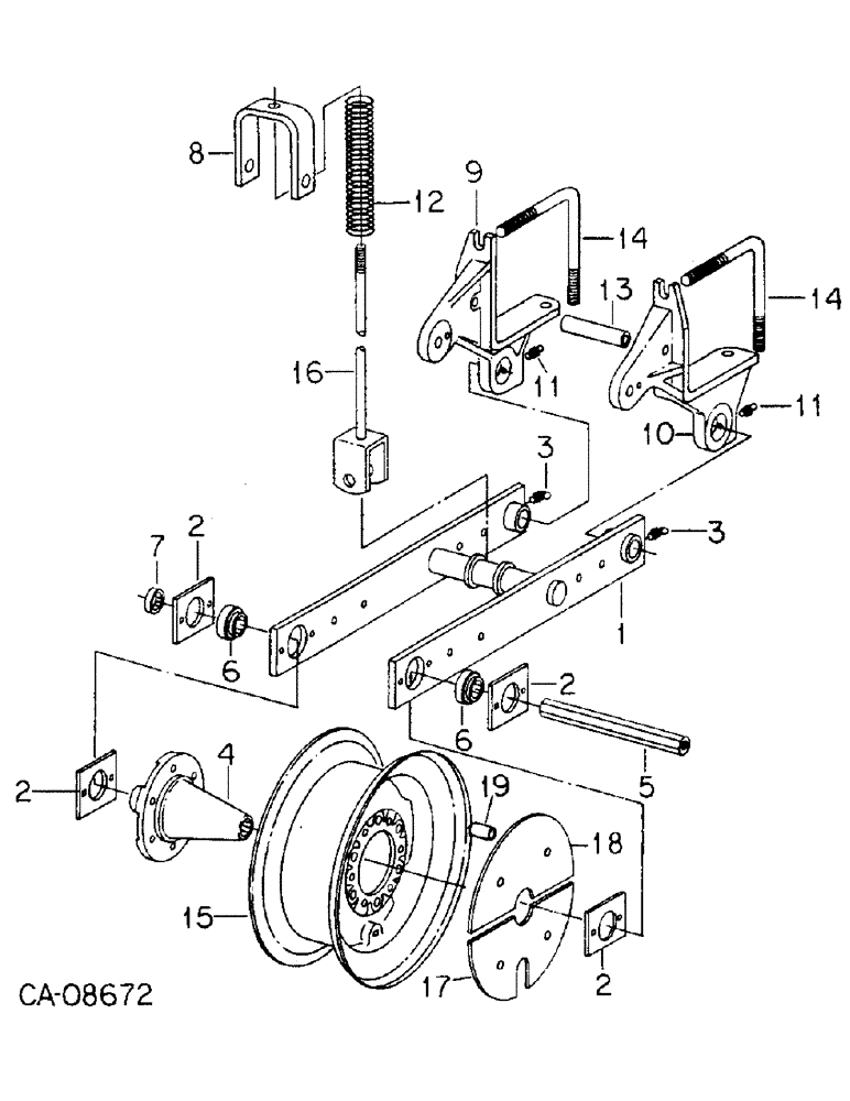 Схема запчастей Case IH 800 - (05-18) - WHEELS, CARRYING DRIVE WHEELS, UNITS W, X AND Y (06) - POWER TRAIN