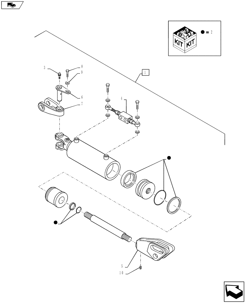 Схема запчастей Case IH PUMA 160 - (35.124.04) - VAR - 743696, 331921 - LIFT LINK - RIGHT SIDE - HYDRAULIC ADJUST - COMPONENTS (35) - HYDRAULIC SYSTEMS