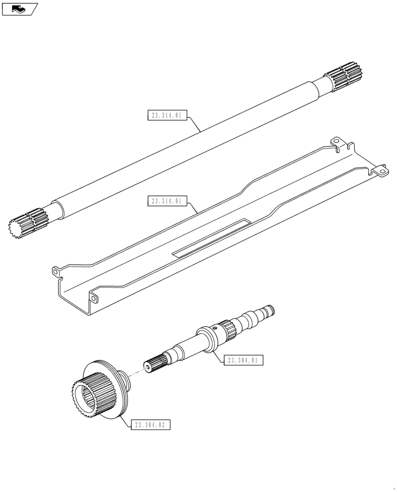 Схема запчастей Case IH PUMA 130 - (23.000.00) - PICTORIAL INDEX - 4WD LINES (23) - FOUR WHEEL DRIVE SYSTEM