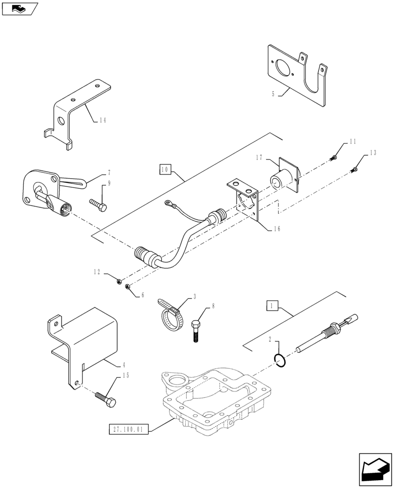 Схема запчастей Case IH PUMA 160 - (10.254.07[01]) - VAR - 330206 - ENGINE BLOCK AND TRANSMISSION OIL HEATERS - 220V - C7114 (10) - ENGINE