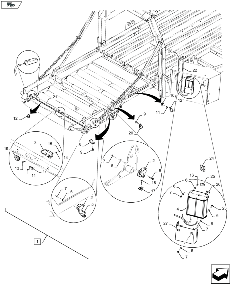 Схема запчастей Case IH LB424S - (88.070.006[03]) - DIA KIT: BALE WEIGHING SYSTEM (88) - ACCESSORIES