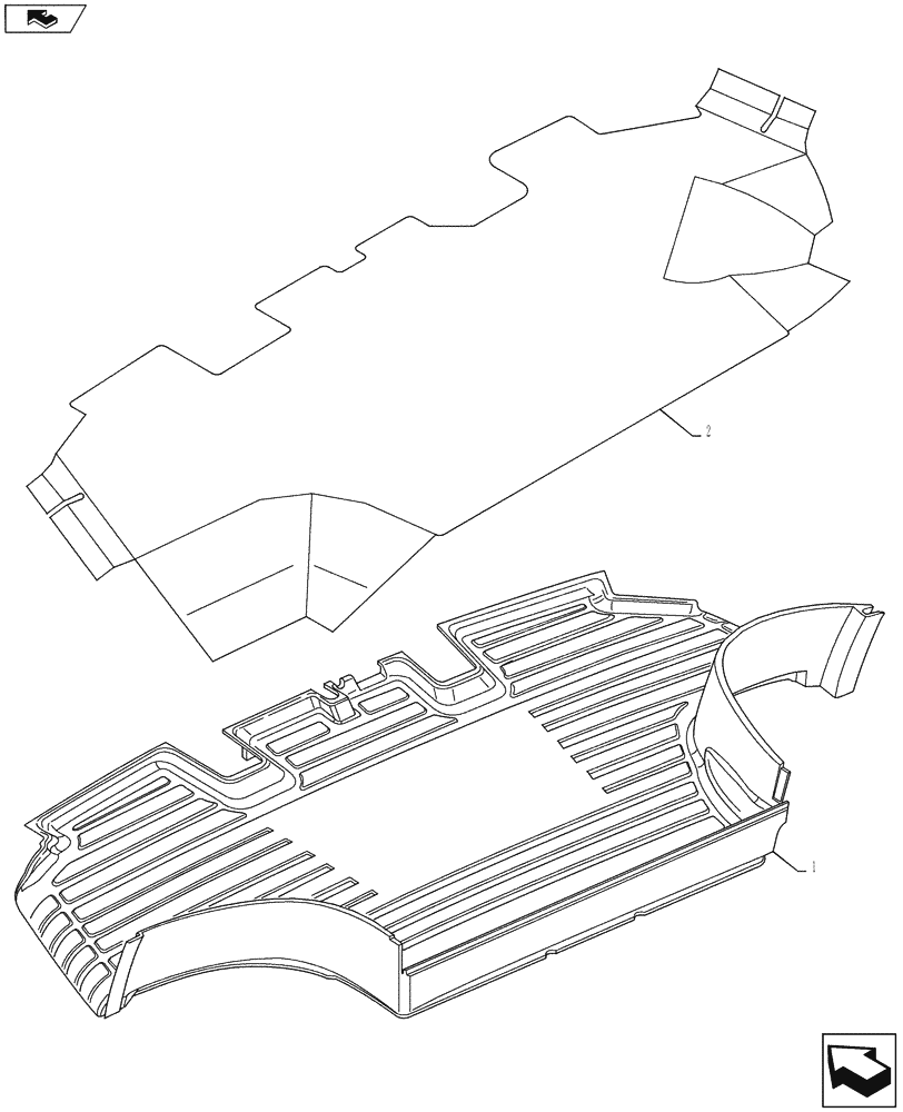 Схема запчастей Case IH PUMA 160 - (90.160.15) - FLOOR MAT - FRONT (90) - PLATFORM, CAB, BODYWORK AND DECALS