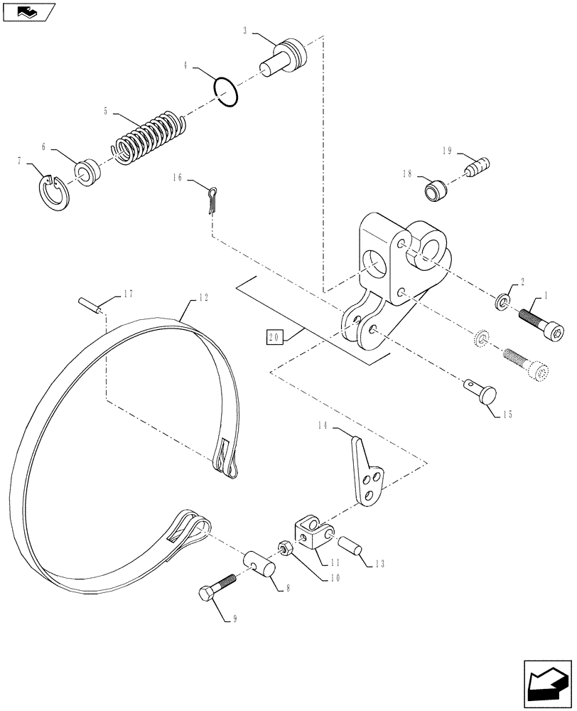 Схема запчастей Case IH PUMA 145 - (31.116.07) - VAR - 390801, 332801, 332805, 330800 - PTO CLUTCH - BRAKE BAND (31) - IMPLEMENT POWER TAKE OFF