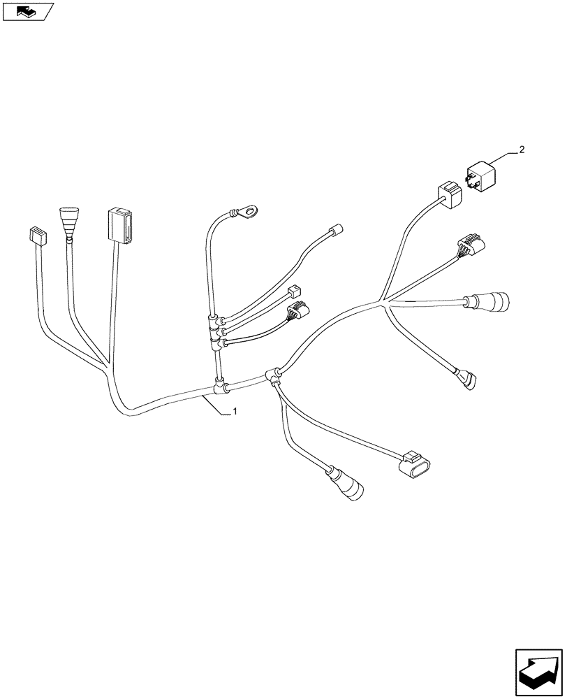 Схема запчастей Case IH PUMA 145 - (55.988.02) - HARNESS - SCR (DEF/ADBLUE) DENOX (55) - ELECTRICAL SYSTEMS