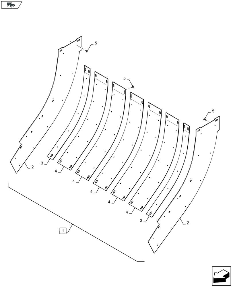 Схема запчастей Case IH LB324R - (88.060.007[01]) - DIA KIT: TOP & SIDE LINER KIT - PRE-CHAMBER - C136 (88) - ACCESSORIES