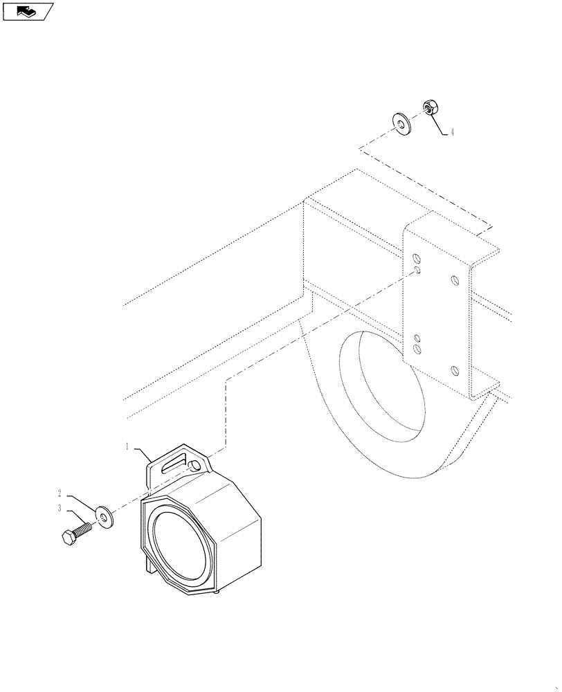 Схема запчастей Case IH TITAN 4030 - (55.408.03) - BACK-UP ALARM ASSEMBLY (55) - ELECTRICAL SYSTEMS