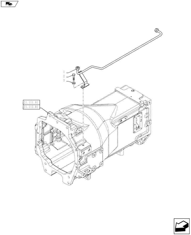 Схема запчастей Case IH PUMA 130 - (33.204.06) - VAR - 743700, 330427, 330430, 333648, 334648 - FRONT AXLE - BRAKE LINES (33) - BRAKES & CONTROLS