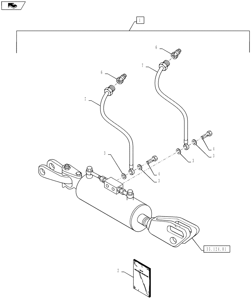 Схема запчастей Case IH PUMA 145 - (88.035.12) - DIA KIT, HYDRAULIC ADJUST RH LIFT LINK 18X6 (88) - ACCESSORIES