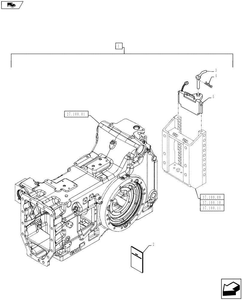 Схема запчастей Case IH PUMA 130 - (88.037.01) - DIA KIT, SLIDER TOW HOOK WITH FIXED C TYPE COUPLING - 28MM (88) - ACCESSORIES