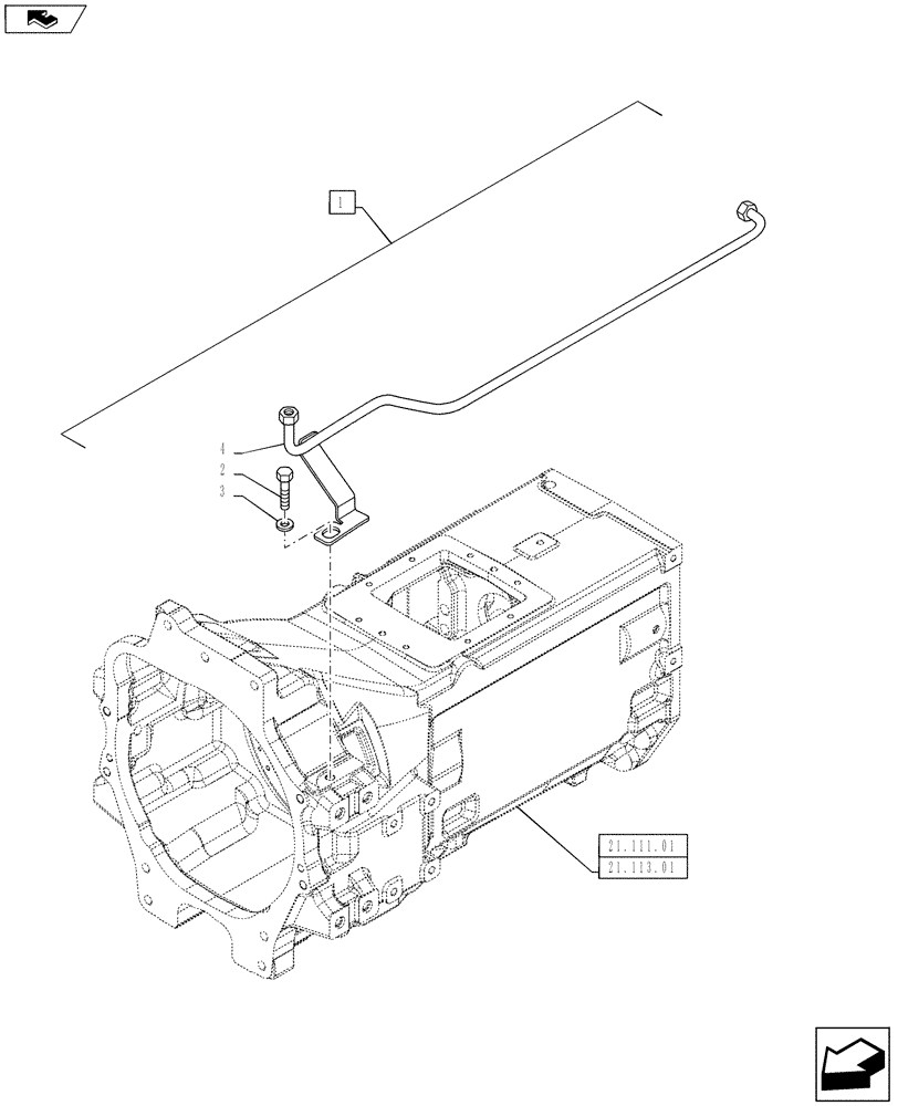 Схема запчастей Case IH PUMA 130 - (88.031.01[03]) - DIA KIT, FRONT POWER TAKE-OFF - FRONT BRAKE VALVE PIPE (88) - ACCESSORIES