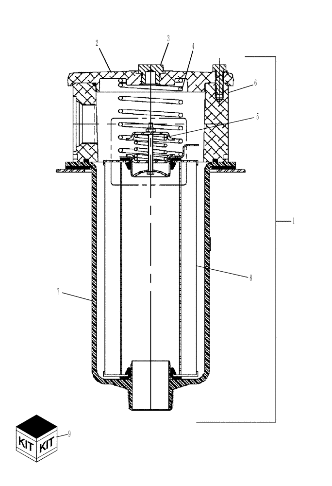 Схема запчастей Case IH 3185 - (06-023) - FILTER, TANK, "SERIAL # 20056 AND LATER" Hydraulic Plumbing