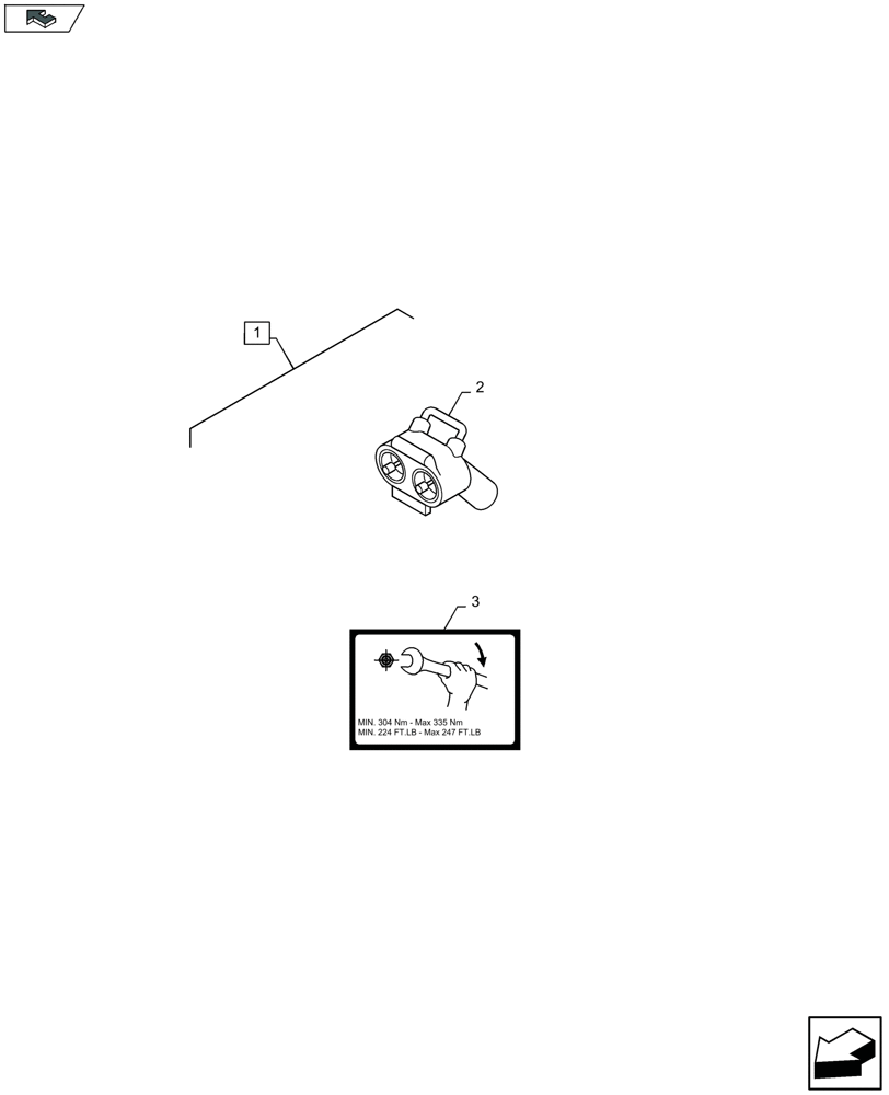 Схема запчастей Case IH LB424R XL - (88.033.001[01]) - DIA KIT: PNEUMATIC BRAKE CONNECTION - ITALY (88) - ACCESSORIES